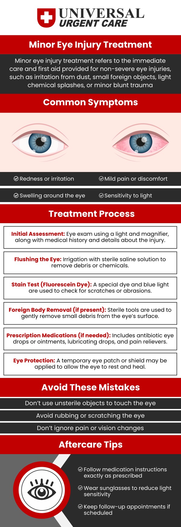 Common questions asked by patients: What qualifies as a minor eye injury? What immediate steps should I take if I have a minor eye injury? When should I seek medical attention for a minor eye injury? Can I treat a minor eye injury at home? For more information, contact us or book an appointment online. We are conveniently located at Niles Street, Brimhall Road, and Ming Avenue in Bakersfield, CA, and Fresno, CA. We serve patients from Bakersfield CA, Fresno CA, Clovis CA, Mayfair CA, Kayandee CA, Arvin CA, Fairfax CA, Rosedale CA, and surrounding areas. Common questions asked by patients: What qualifies as a minor eye injury? What immediate steps should I take if I have a minor eye injury? When should I seek medical attention for a minor eye injury? Can I treat a minor eye injury at home? For more information, contact us or book an appointment online. We are conveniently located at Niles Street, Brimhall Road, and Ming Avenue in Bakersfield, CA, and Fresno, CA. We serve patients from Bakersfield CA, Fresno CA, Clovis CA, Mayfair CA, Kayandee CA, Arvin CA, Fairfax CA, Rosedale CA, and surrounding areas.